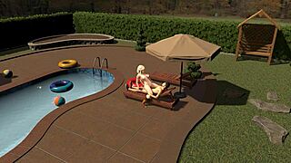 i'm princess zelda having sex by the pool with big tits