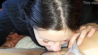 My shy girlfriend tried cunnilingus for the first time, and her reaction was amazing