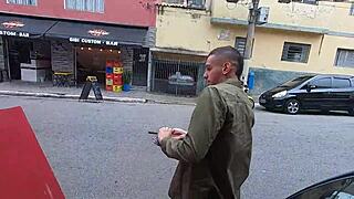 Monique Bertolini from João Kleber's pranks gives a tour in a motorhome workshop