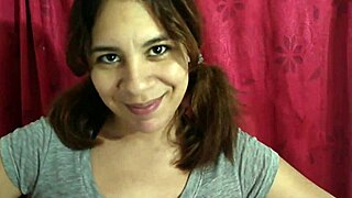 Filming my 18-year-old schoolgirl stepsister in homemade Colombian porn video