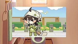 i caught my boss masturbating to my giant cock in summer clover harem hentai game ep 4.