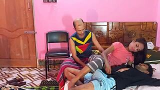 Bengali wife in wild threesome with Hanif and Popy