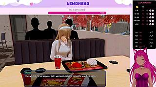 Vtuber Lewdneko masturbates with toys in harem hotel