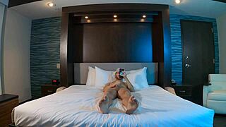 Twink jerking off solo in hotel room