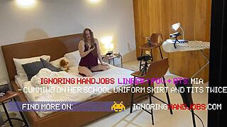 Fitness model turns yoga into handjob.