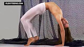 Check out mega sexy gymnast Salaskina in action!