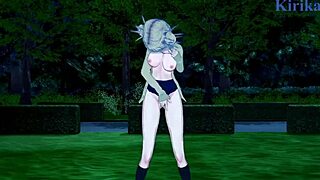 ochako uraraka and himiko toga masturbate and have intense futanari sex!