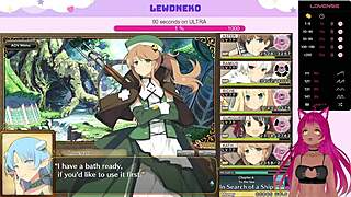 Vtuber Lewdneko Moans With Dildo In Evenicle!