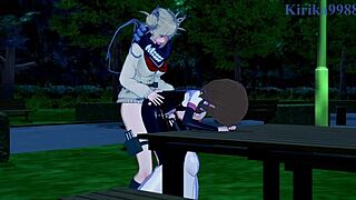 ochako uraraka and himiko toga masturbate and have intense futanari sex!