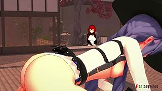 Eris Catches Roxy Fucking And Joins In 3D Cartoon