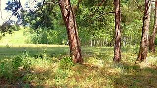 Hot stepsister cums in leggings outdoors