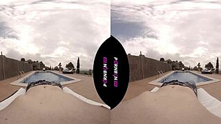 Nympho Teen Latina Enters Pool for Outdoor POV Fuck by PornBCN