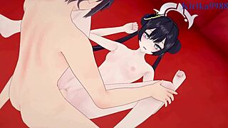 Ryuuge Kisaki och Asagiri Suou knullar intensivt i Blue Archive hentai