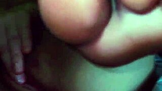 A hot girl fucks hard with her lover on camera