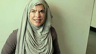 Hijab Cosplay Milf Gets Face Fucked Hard. American Brunette Takes Wet Cumshot in Costume!