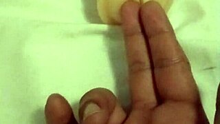 Anime girl fingers and assfucks artificial pussy in solo masturbation