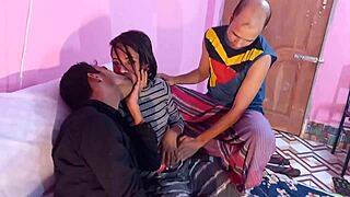 Bengali wife in wild threesome with Hanif and Popy