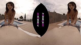 Nympho Teen Latina Enters Pool for Outdoor POV Fuck by PornBCN