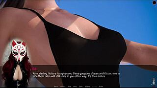 Kate 6: Public Beach Game With Brunette Milf