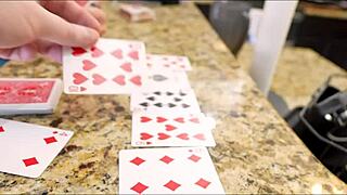 Strip poker heats up with sexy stepmom Coco Vandi