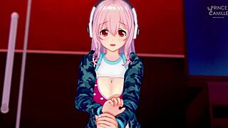 Super Sonico Gets Horny While Modeling for You!