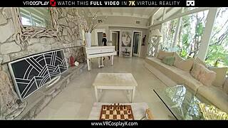 Redhead Babe Beth Harmon Engages in Parody Fuck Chess VR Porn with Monster Cock