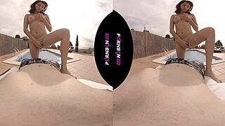 Nympho Teen Latina Enters Pool for Outdoor POV Fuck by PornBCN