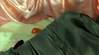 french amateur in leather lingerie thong garter belt heels?