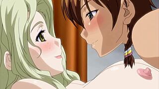 Teen Lesbians Engage in 3Some with Step Brother in Uncensored Hentai. They Kiss and Suck Big Tits and Cock in Group Scene.