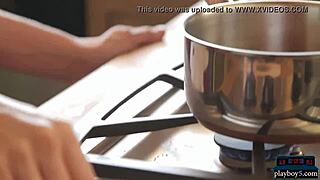 Blonde milf strips in Houston photoshoot