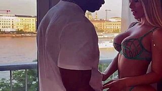 Caught Cheating! Blonde Hungarian GF Bangs Best Friend in Dorm!