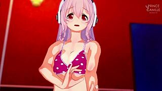 Super Sonico Gets Horny While Modeling for You!