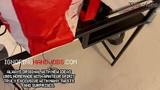 Fitness model turns yoga into handjob.