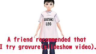 Anime Girl Tries Stretch Yoga Exercise