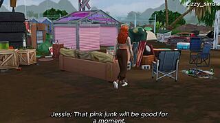 innocent redhead rides bbc on street in sims 4 animation