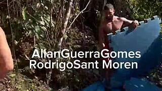 My students helped me set up the training mat at my farm.