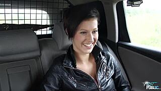 Dirty babe Emylia Argan screams in public. I’m thrilled watching her tight pussy get pounded!