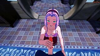 Sakura swallows your cum, then gets fucked doggystyle?