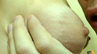 close up nipple play turns into wild licking and sucking for big tit orgasm