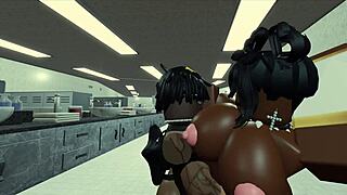 Roblox adventure with a hot black nun.