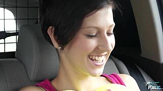 Dirty babe Emylia Argan screams in public. I’m thrilled watching her tight pussy get pounded!