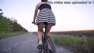 Flashing while riding bicycle