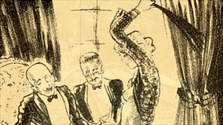 Ilustración erótica vintage en caricatura