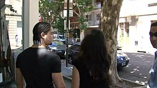 Wife Enjoys Blowjob While Cuckold Husband Watches Her Big Tits