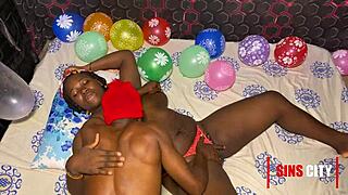 Sins city christmas sex with african ebony milf tits pussy orgasm cock hardcore