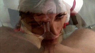 Festivus Miracle Brings Brunette Deepthroat and Blowjob Teasing