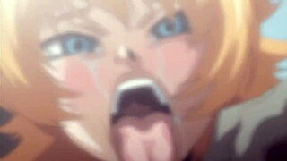 Taimanin Asagi faces humans in this hardcore hentai gangbang scene.