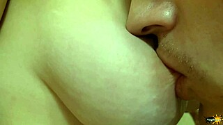 close up nipple play turns into wild licking and sucking for big tit orgasm