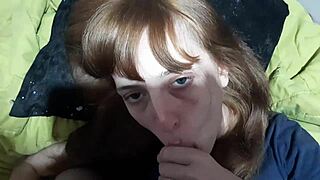 teen sucks stepbrother's cock in amateur video 😏