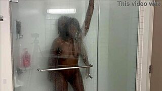 Stepsister invites stepbrother to shower for fucking with monster cock
